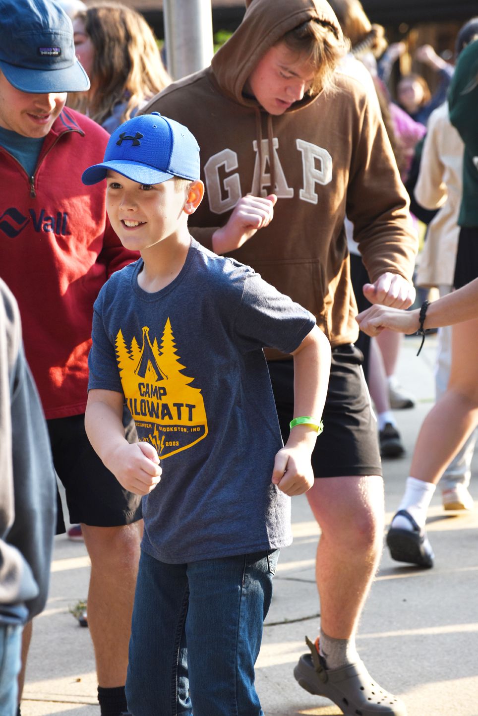 A student enjoying themselves at Camp Kilowatt